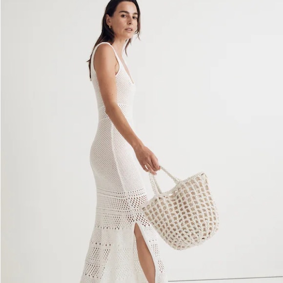 Madewell • Woen Once • Womens Crocheted Shoulder Bag Antique Cream - Picture 3 of 10